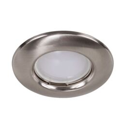 ValueLights Downlight Fixed Ceiling Light Fitting 6 Pack With Cool White Bulbs in Silver - thumbnail 1