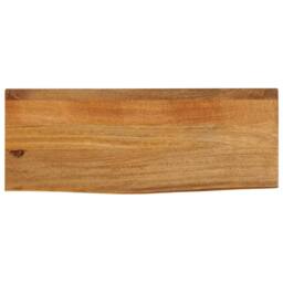 Berkfield Home Table Top Live Edge 80x40x3.8 cm Solid Wood Mango in Brown - thumbnail 2