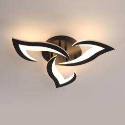 Pheashine Modern Acrylic ceiling light Warm Light 3000K 52cm long indoor use in Black