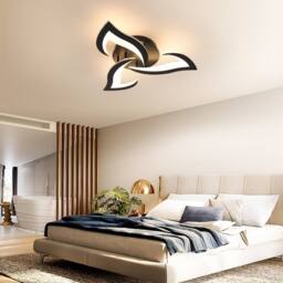 Pheashine Modern Acrylic ceiling light Warm Light 3000K 52cm long indoor use in Black - thumbnail 6