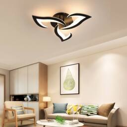 Pheashine Modern Acrylic ceiling light Warm Light 3000K 52cm long indoor use in Black - thumbnail 7
