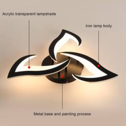 Pheashine Modern Acrylic ceiling light Warm Light 3000K 52cm long indoor use in Black - thumbnail 5