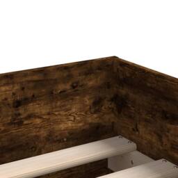 Berkfield Home Bed Frame with Drawers without Mattress Smoked Oak 100x200 cm in Brown - thumbnail 9