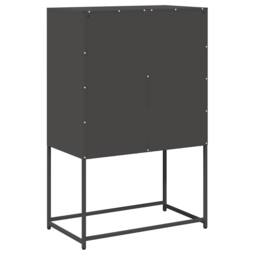 Berkfield Home Highboard Black 68x39x107 cm Steel - Size: 68 x 39 x 107 cm - thumbnail 8