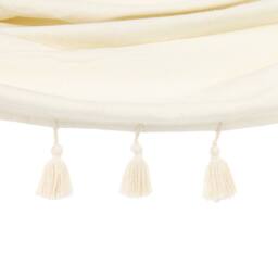 Wyld and Coco Beige Boho Cotton Garden Hammock - Indoor Outdoor Swing Seat - thumbnail 3