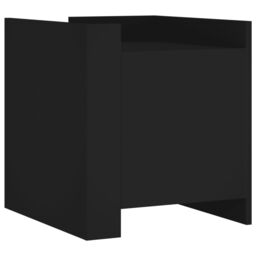 Berkfield Home Bedside Cabinet Black 45x50x50 cm Engineered Wood - Size: 45 x 50 x 50 cm - thumbnail 2