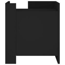 Berkfield Home Bedside Cabinet Black 45x50x50 cm Engineered Wood - Size: 45 x 50 x 50 cm - thumbnail 4