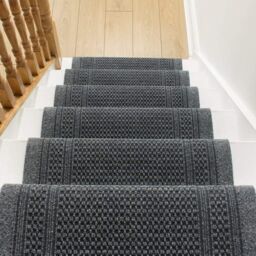 runrug Grey Aztec Stair Carpet Runner - Size: 80 cm x 660 cm - thumbnail 6