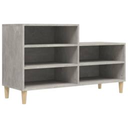 Berkfield Home Shoe Cabinet Concrete Grey 102x36x60 cm Engineered Wood - Size: 102 x 36 x 60 cm - thumbnail 3