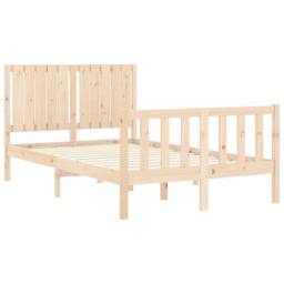 Berkfield Home Beautiful Bed Frame with Headboard 120x200 cm Solid Wood in Natural - thumbnail 5