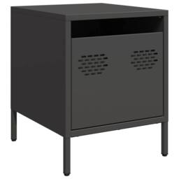 Berkfield Home Timeless Bedside Cabinets¬†2 pcs Black 35x39x43.5 cm Steel - thumbnail 6