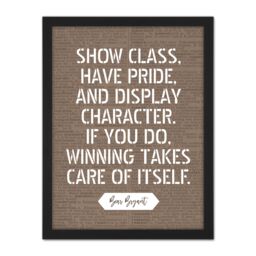 "Artery8 Wall Art Print Dictionary Page Quote Bear Bryant Winning Takes Care Itself Large Framed Wall Décor Art in White - Size: W18"" x H24""" - thumbnail 1
