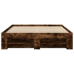 Berkfield Home Bed Frame without Mattress Smoked Oak 120x200 cm Engineered Wood in Brown - Size: Small Double - thumbnail 5