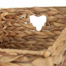 Red Hamper Water Hyacinth Shallow Water Hyacinth Storage Basket in Brown - Size: Medium - thumbnail 4