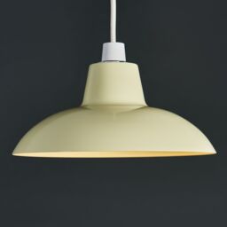 ValueLights Civic Metal Cream Ceiling Pendant Shade with LED Bulb - thumbnail 4