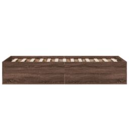 Berkfield Home Bed Frame without Mattress Brown Oak 75x190 cm Small Single Engineered Wood - thumbnail 5
