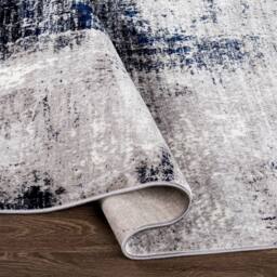 Livabliss Wanderlust-Abstract Blue Grey Black Modern Marble Living Dining Bedroom Rug - Size: 200 cm x 275 cm - thumbnail 4