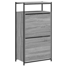 Berkfield Home Shoe Cabinet Grey Sonoma 60x34x112 Engineered Wood - thumbnail 4