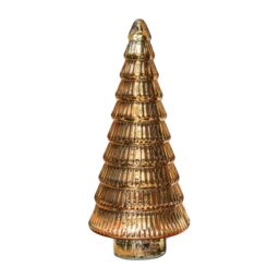Ivyline Juniper Gold Glass Tree - H31cm D14cm-2 other Colours & 2 Sizes Available - Hand finished - 2024 star performer in Metallic Gold - thumbnail 2