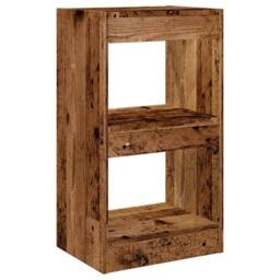 Berkfield Home Book Cabinet/Room Divider Old Wood 40x30x72 cm in Brown - Size: 40 x 30 x 72 cm - thumbnail 6