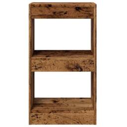 Berkfield Home Book Cabinet/Room Divider Old Wood 40x30x72 cm in Brown - Size: 40 x 30 x 72 cm - thumbnail 4