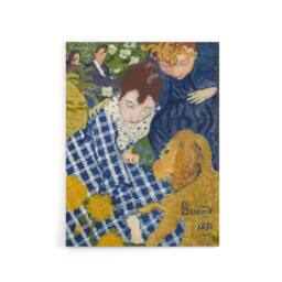 "Artery8 Women with Dog Art Nouveau Painting Bonnard Canvas Wall Art - Size: W18"" x H24""" - thumbnail 1