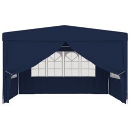Berkfield Home Professional Party Tent with Side Walls 4x4 m Blue 90 g/m? - thumbnail 2