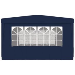 Berkfield Home Professional Party Tent with Side Walls 4x4 m Blue 90 g/m? - thumbnail 3