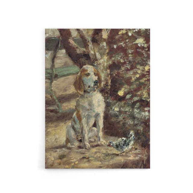 "Artery8 The Artists Dog Fleche Canvas Wall Art Print Toulouse Lautrec in Brown - Size: W18"" x H24""" - image 1