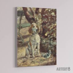 "Artery8 The Artists Dog Fleche Canvas Wall Art Print Toulouse Lautrec in Brown - Size: W18"" x H24""" - thumbnail 2