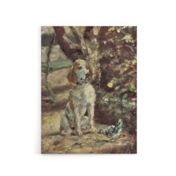 "Artery8 The Artists Dog Fleche Canvas Wall Art Print Toulouse Lautrec in Brown - Size: W18"" x H24""" - thumbnail 1