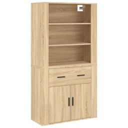 Berkfield Home Highboard Sonoma Oak Engineered Wood in Brown - thumbnail 2