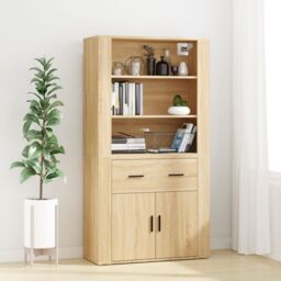 Berkfield Home Highboard Sonoma Oak Engineered Wood in Brown