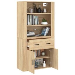 Berkfield Home Highboard Sonoma Oak Engineered Wood in Brown - thumbnail 5