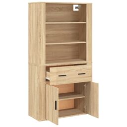Berkfield Home Highboard Sonoma Oak Engineered Wood in Brown - thumbnail 6
