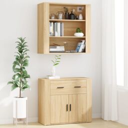 Berkfield Home Highboard Sonoma Oak Engineered Wood in Brown - thumbnail 3