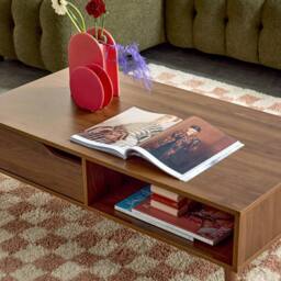sweeek Vintage coffee table in walnut wood in Dark Brown - thumbnail 4