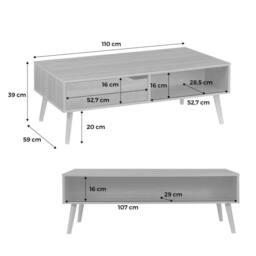 sweeek Vintage coffee table in walnut wood in Dark Brown - thumbnail 6