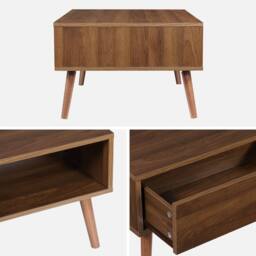 sweeek Vintage coffee table in walnut wood in Dark Brown - thumbnail 2