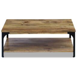 Berkfield Home Coffee Table Mango Wood 100x60x38 cm in Brown - Size: 100 x 60 x 38 cm - thumbnail 6