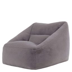 icon Natalia Rabbit Faux Fur Armchair Bean Bag in Light Grey - Size: Medium - thumbnail 3