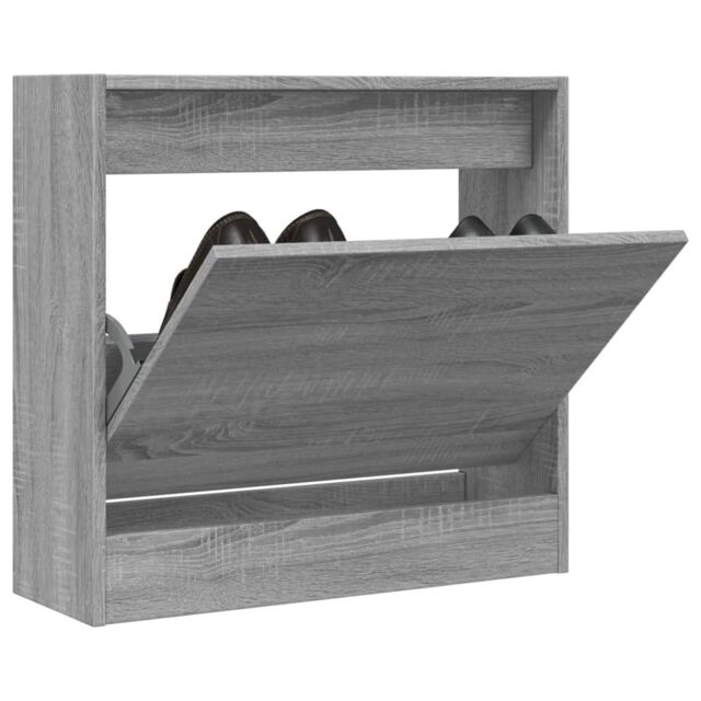 Berkfield Home Shoe Cabinet Grey Sonoma 60x21x57 cm Engineered Wood - Size: 60 x 21 x 57 cm - image 1