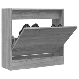 Berkfield Home Shoe Cabinet Grey Sonoma 60x21x57 cm Engineered Wood - Size: 60 x 21 x 57 cm - thumbnail 1