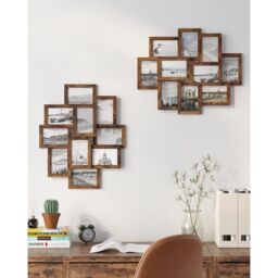 SONGMICS Wall Photo Display Set Standard Photo Frame Gallery Display in Brown - thumbnail 2