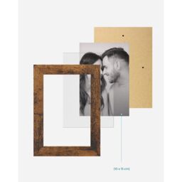 SONGMICS Wall Photo Display Set Standard Photo Frame Gallery Display in Brown - thumbnail 5