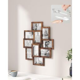 SONGMICS Wall Photo Display Set Standard Photo Frame Gallery Display in Brown - thumbnail 4