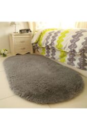 Living and Home 60Cm x 90Cm Soft Shag Grey Rug - Size: 60 cm x 90 cm - thumbnail 2
