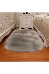 Living and Home 60Cm x 90Cm Soft Shag Grey Rug - Size: 60 cm x 90 cm - thumbnail 6