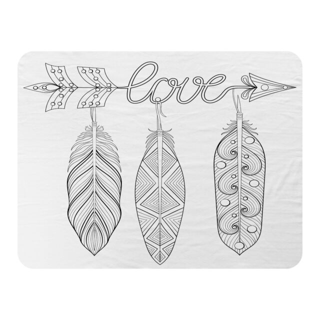 Benjamin Tate Design Bohemian Arrow Blanket in Natural - Size: 120 cm x 150 cm - image 1