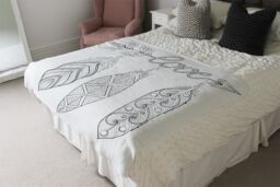 Benjamin Tate Design Bohemian Arrow Blanket in Natural - Size: 120 cm x 150 cm - thumbnail 3